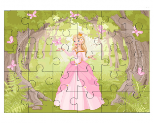 Princesse dans une forêt